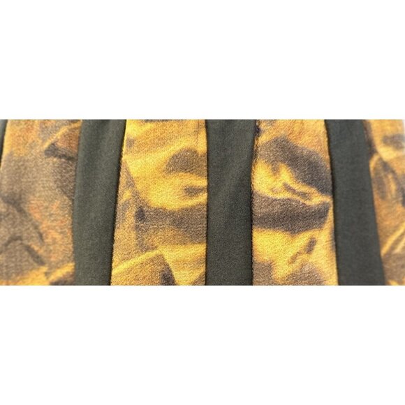 Y2K  EVA GERMAIN PARIS Unique Pattern black elastic High Waisted Skirt France - Picture 3 of 16